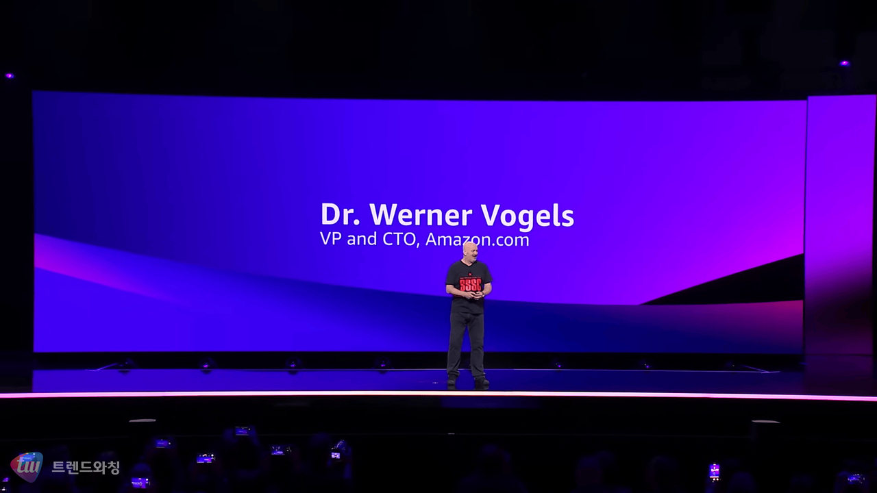 (이미지=AWS re:Invent 2023 - Keynote with Dr. Werner Vogels, 유튜브 캡쳐)